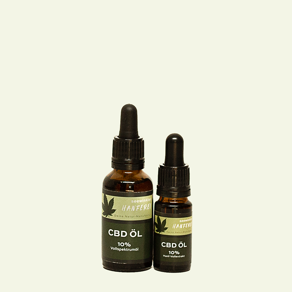 seewinkler CBD Öl 10% 30ml und 10ml für Menschen geschlossen