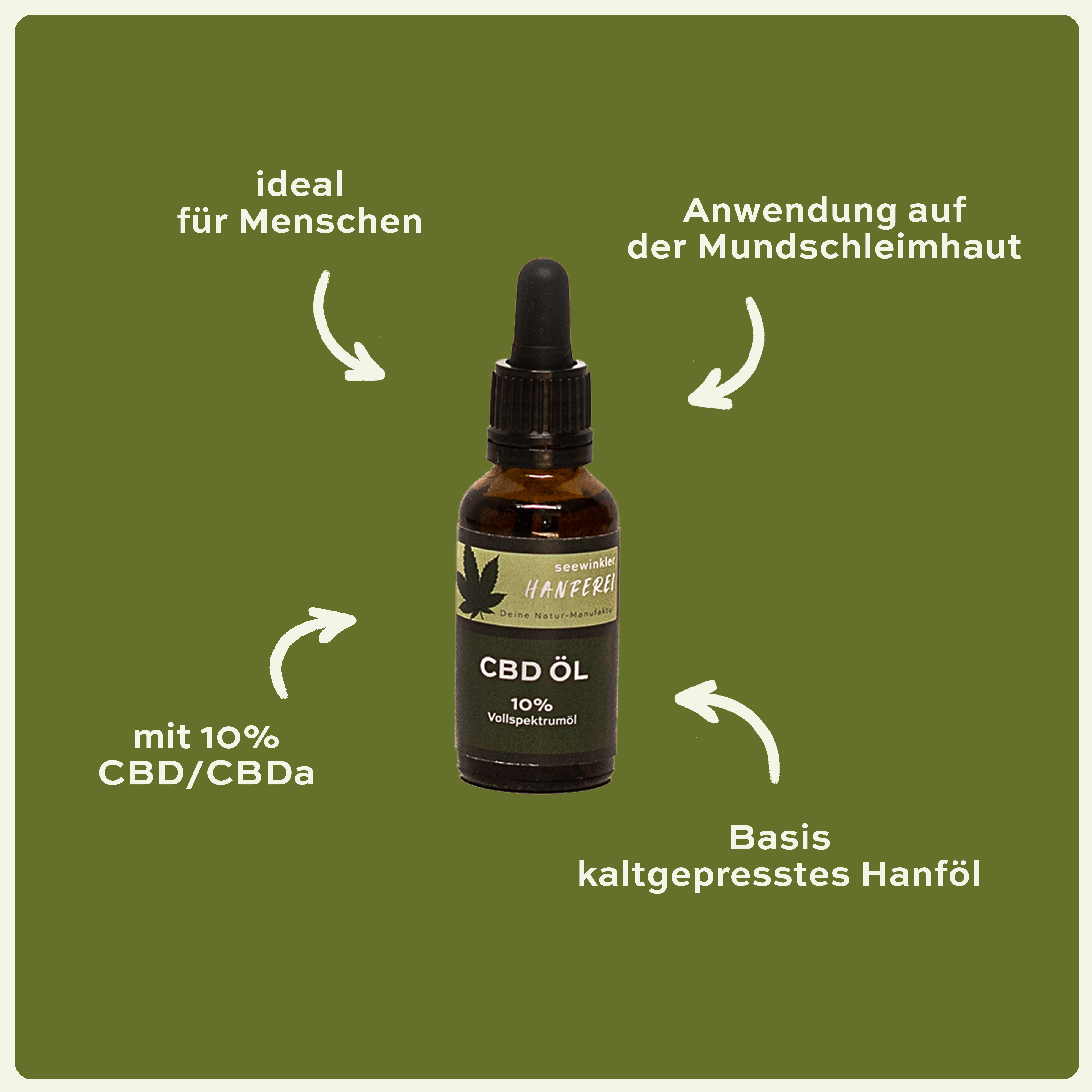 seewinkler CBD ÖL 10% für Menschen Features
