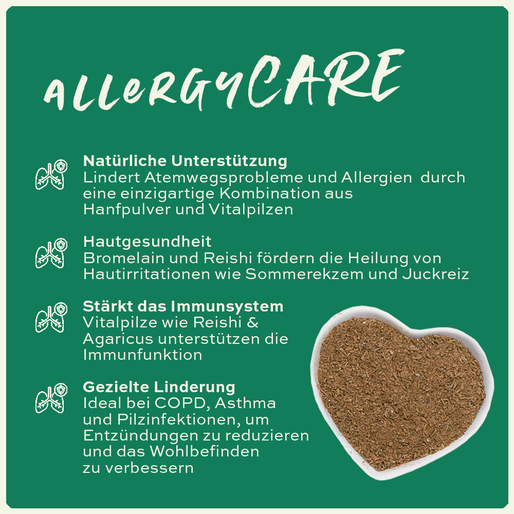 seewinkler allergyCARE in einer Schüssel mit Produktvorteilen aufgelistet