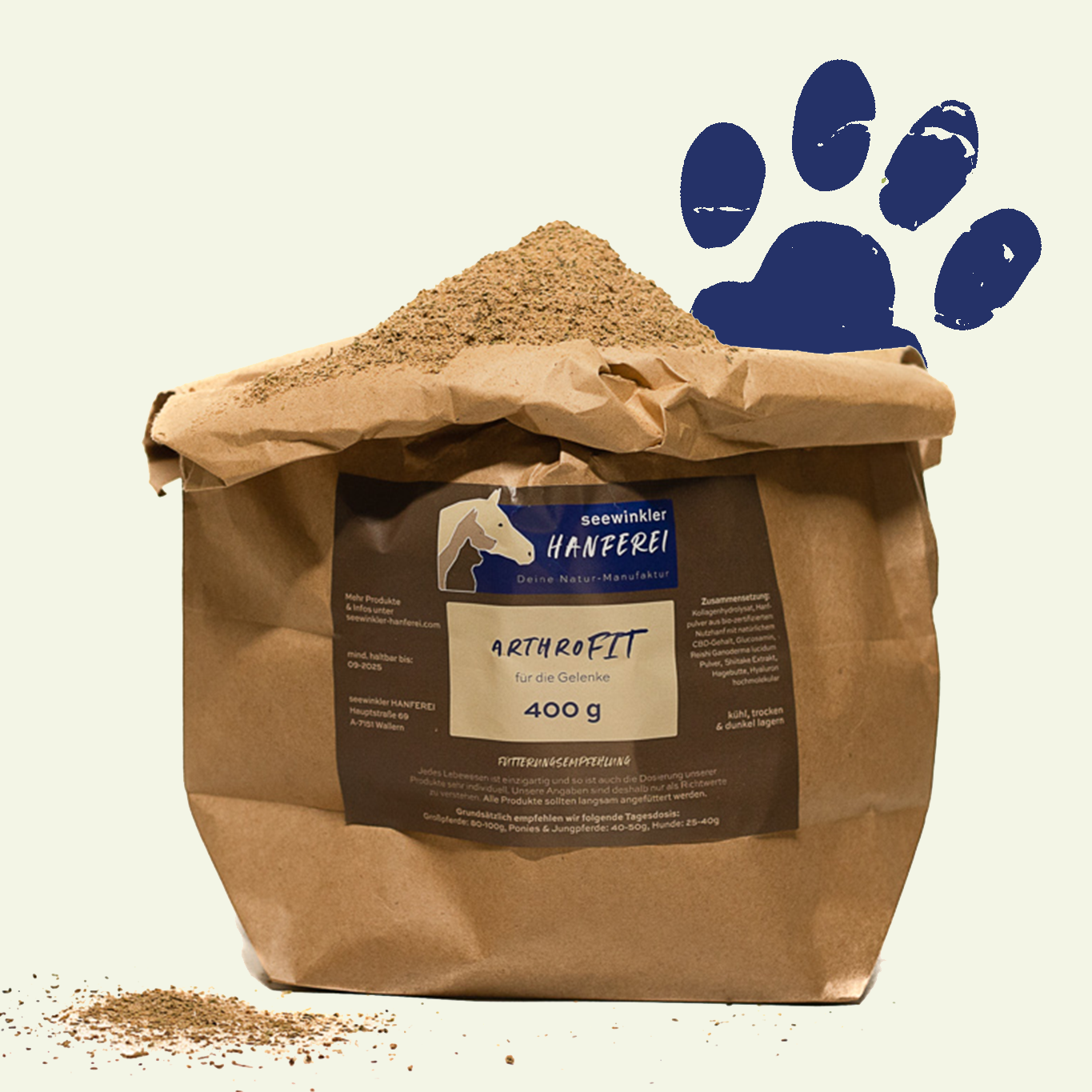 seewinkler arthroFIT für Hunde 400g Sack offen