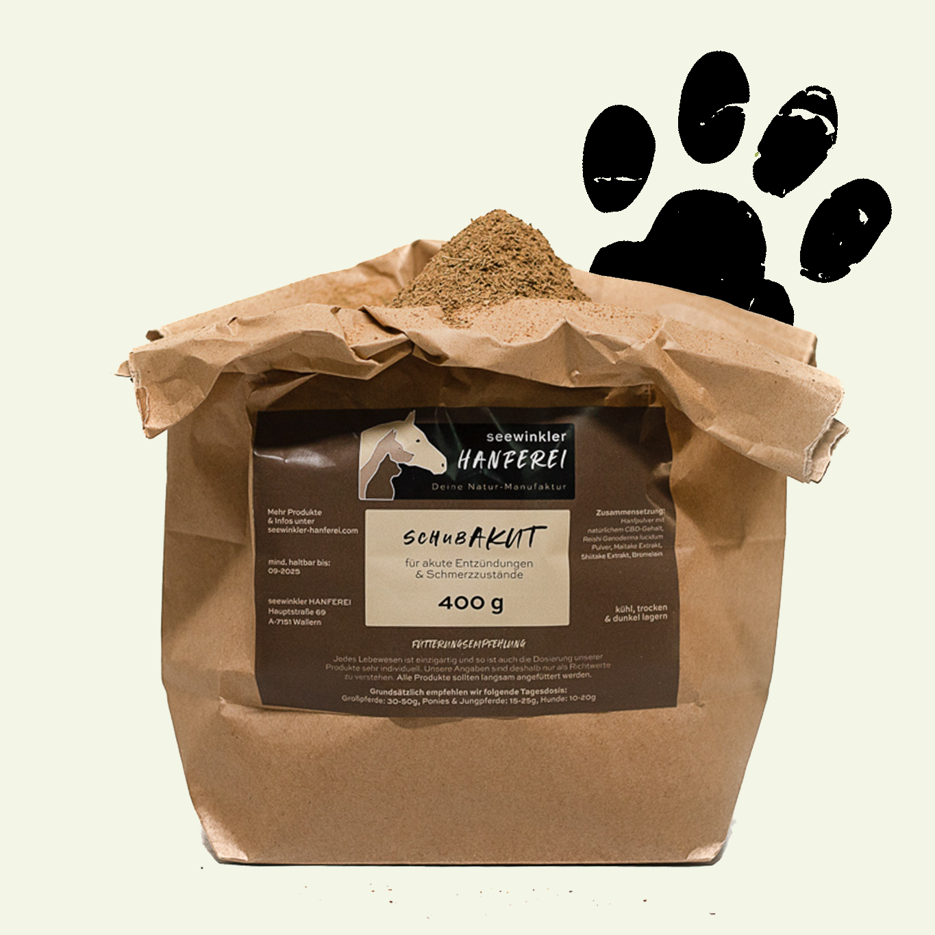 seewinkler schubAKUT für Hunde 400g Sack offen