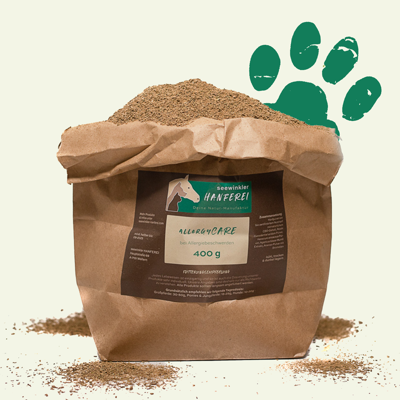 seewinkler allergyCARE für Hunde 400g Sack offen